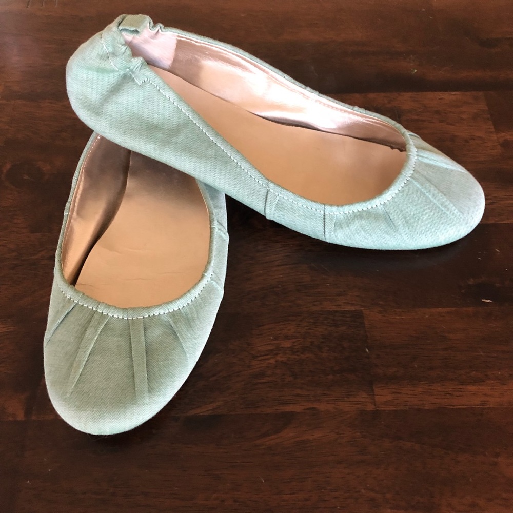 Gap fabric light green ballet shoes